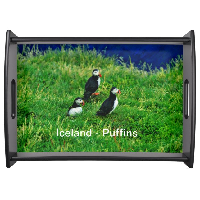 Icelandic Puffins Serving Tray (Front)