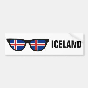 Icelandic Shades custom text & color bumpersticker Bumper Sticker