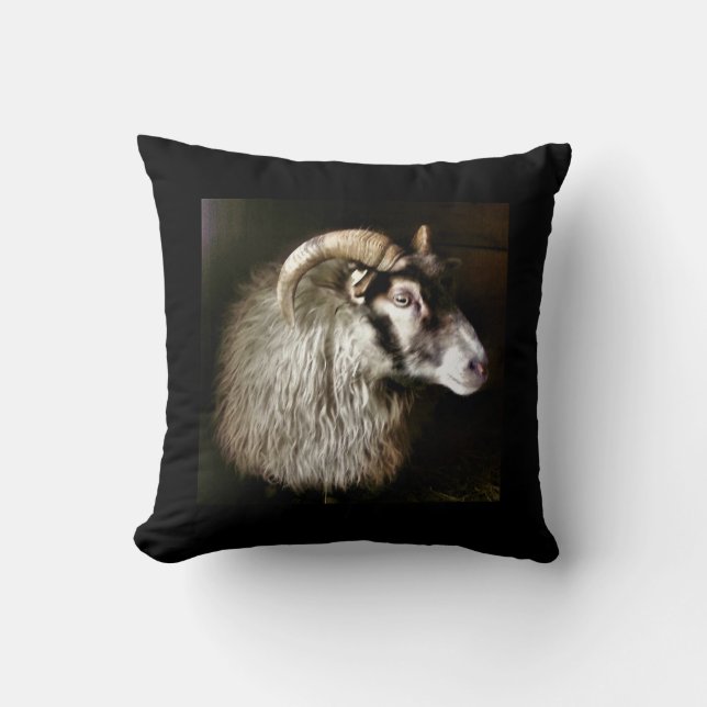 Icelandic SHEEP FAITH  Throw Pillow (Front)