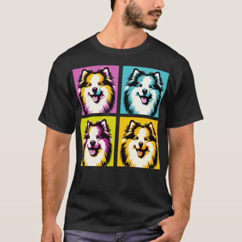 Icelandic Sheepdog Art Dog Lovers T_Shirt