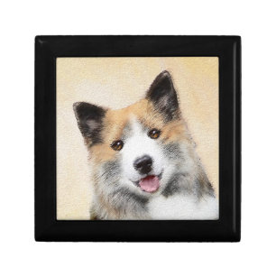 Icelandic Sheepdog Painting - Original Dog Art Gift Box