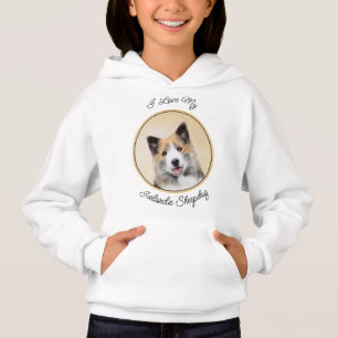 Icelandic Sheepdog Painting - Original Dog Art Hoodie
