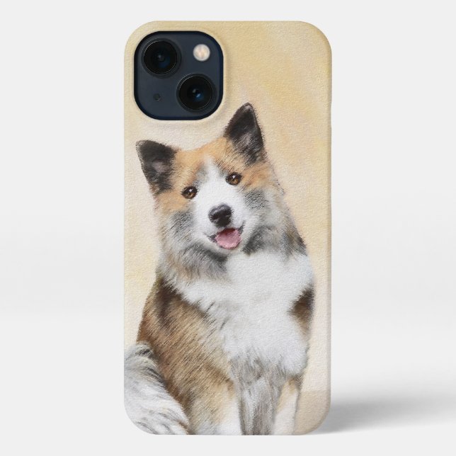 Icelandic Sheepdog Painting - Original Dog Art iPhone Case (Back)
