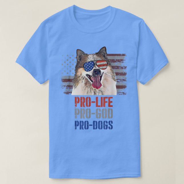 Icelandic Sheepdog Pro Life Pro God Pro Dogs T-Shi T-Shirt (Design Front)