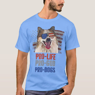 Icelandic Sheepdog Pro Life Pro God Pro Dogs T-Shi T-Shirt