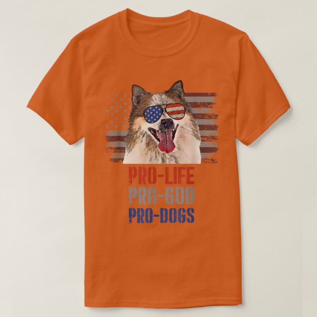 Icelandic Sheepdog Pro Life Pro God Pro Dogs  T-Shirt (Design Front)