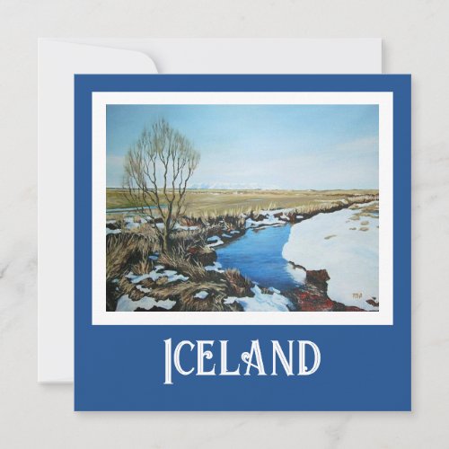 Icelandic spring landscape fine art by PolaBAlex Holiday Card