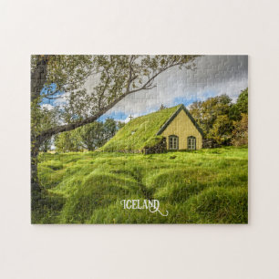 Icelandic Turf Church Jigsaw Puzzle