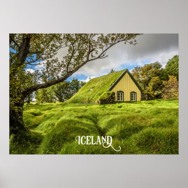 Icelandic Turf Church Poster (Front)