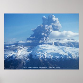 Icelandic Volcano Eruption Poster by FalconsEye at Zazzle