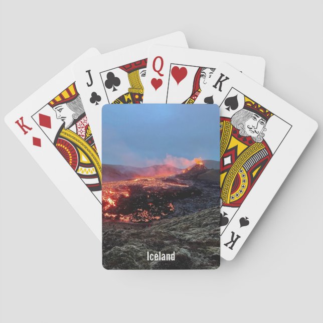 Icelandic volcano - playing cards (Back)