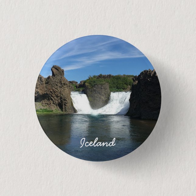 Icelandic waterfall button (Front)
