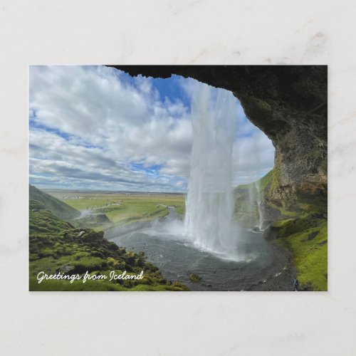Icelandic waterfall postcard