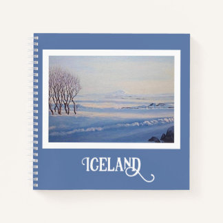 Icelandic winter scape fine art by Pola.B.Alex Notebook