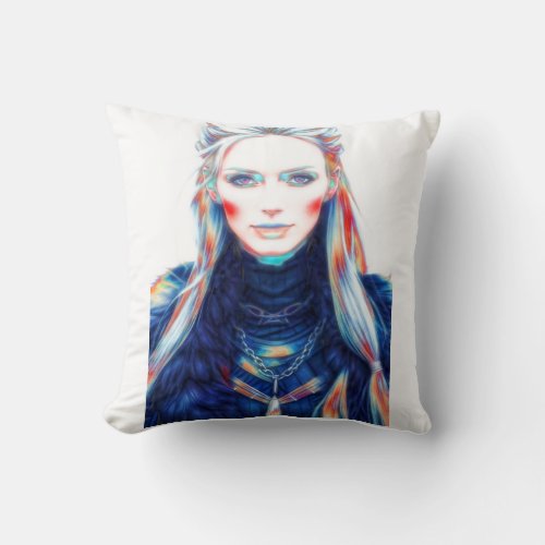 Icelandic Witch Throw Pillow