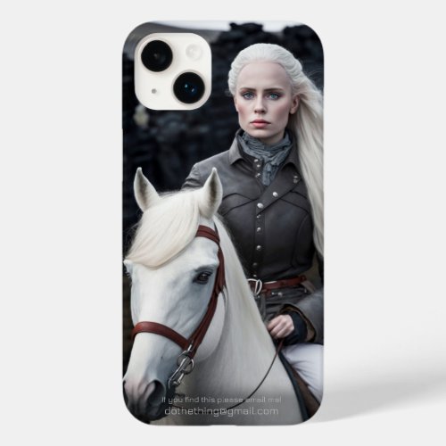 Icelandic Woman on White Horse Photograph Case_Mate iPhone 14 Plus Case