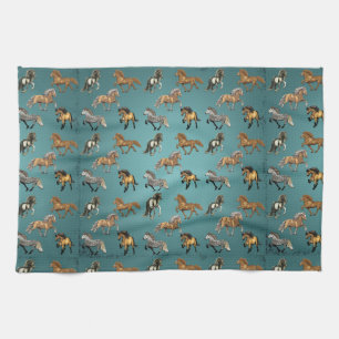Icelandics in Gait Blue Kitchen Towel