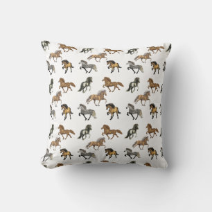 Icelandic's in Gait Throw Pillow