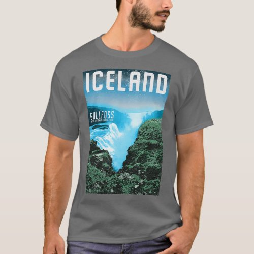 Icelands Gullfoss waterfall T_Shirt