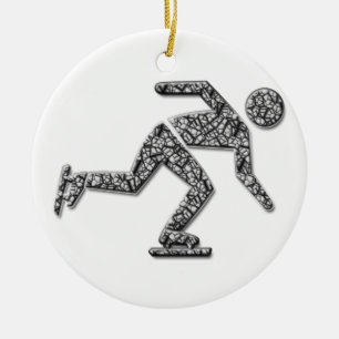 iceskater ceramic ornament