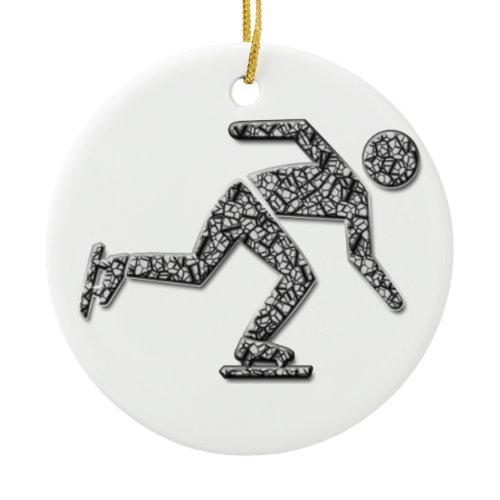 iceskater ceramic ornament