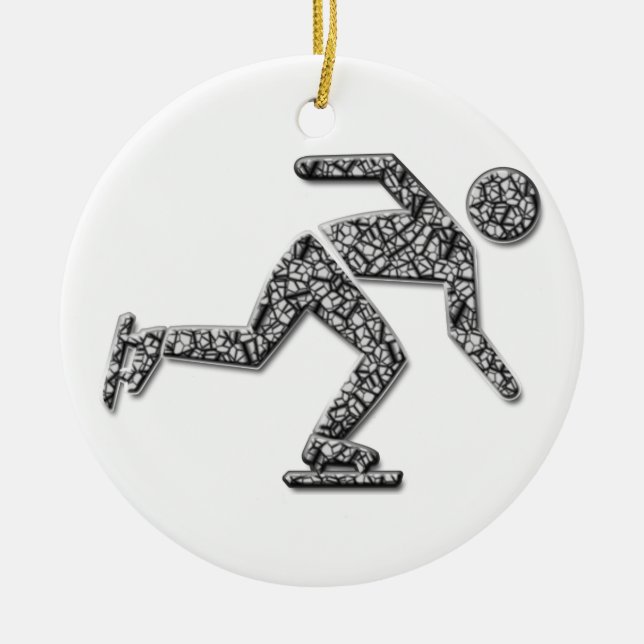 iceskater ceramic ornament (Front)