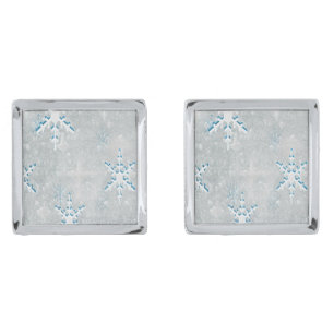 IceSnowflakes Christmas Cuff-Links Cufflinks