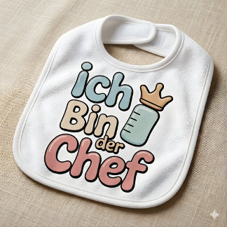 Ich Bin Der Chef Funny Baby Boss Quote Bib