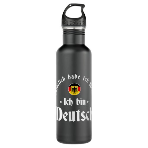 Ich bin Deutsch _ Funny Germany Roots German Herit Stainless Steel Water Bottle