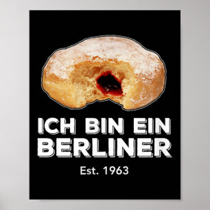 Ich Bin Ein Berliner Speech Jelly Donut Wall Cold Poster