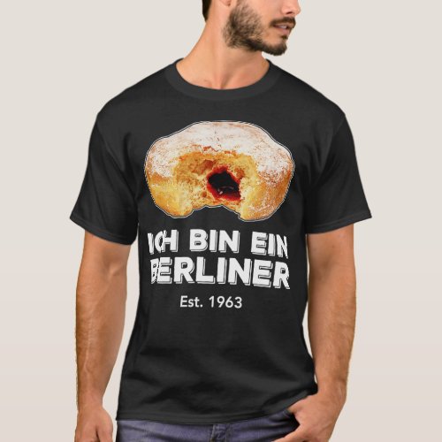 Ich Bin Ein Berliner Speech Jelly Donut Wall Cold  T_Shirt