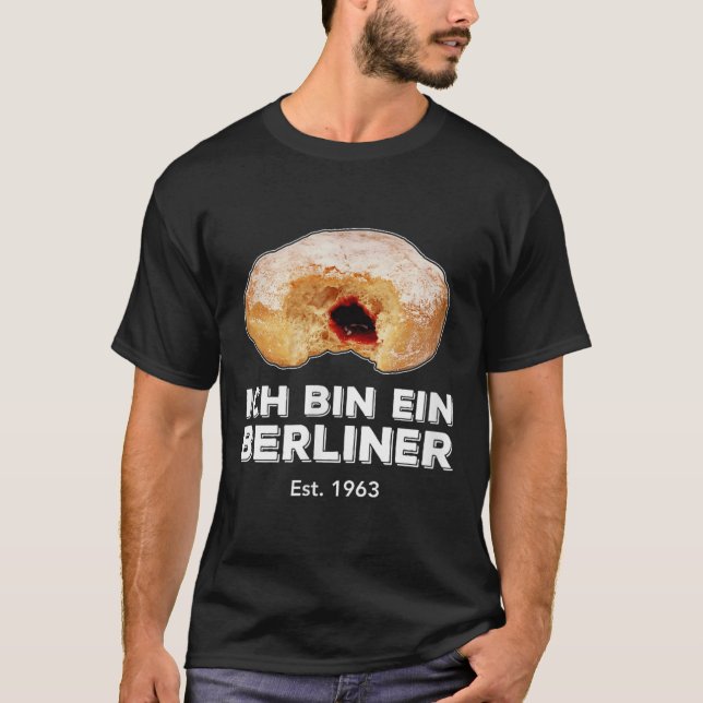 Ich Bin Ein Berliner Speech Jelly Donut Wall Cold  T-Shirt (Front)
