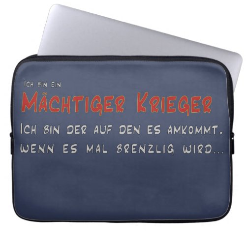 Ich bin ein mchtiger Krieger RPG Nerd Gertehlle Laptop Sleeve