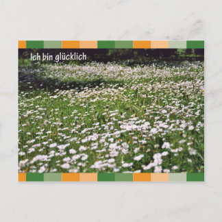 Ich bin gluecklich postcard