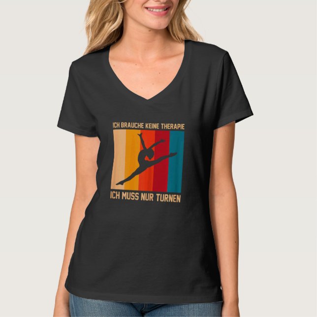 Ich Brauche Keine Therapie Gymnastics Gymnastics S T-Shirt (Front)