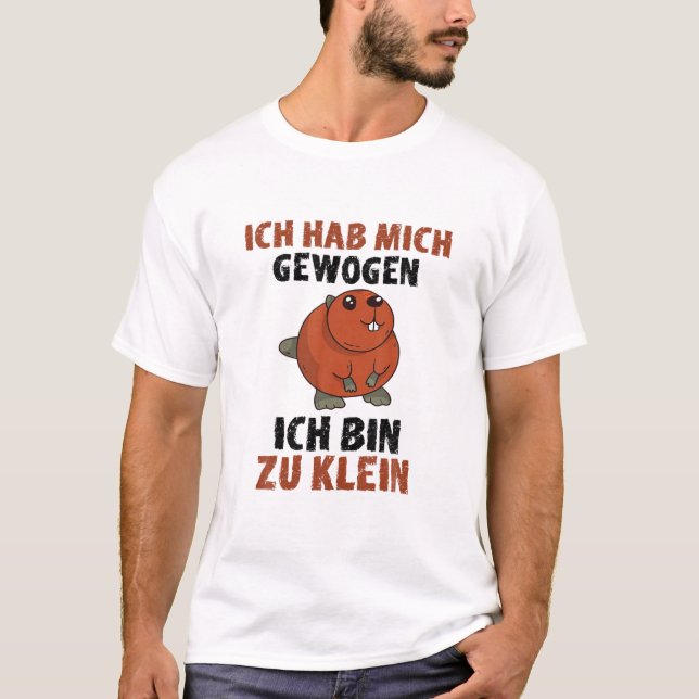 Ich Habe Mich Gewogen Bin Zu Klein Cute Flannelett T-Shirt (Front)