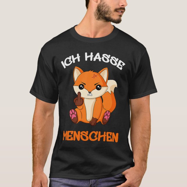 Ich hasse Messchen Fox Fun T-Shirt (Front)