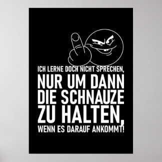 ICH LERNE DOCH NICHT SPRECHEN POSTER