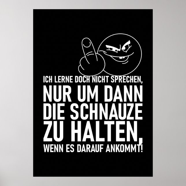ICH LERNE DOCH NICHT SPRECHEN POSTER (Front)