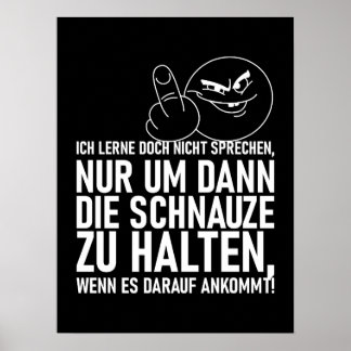 ICH LERNE DOCH NICHT SPRECHEN POSTER