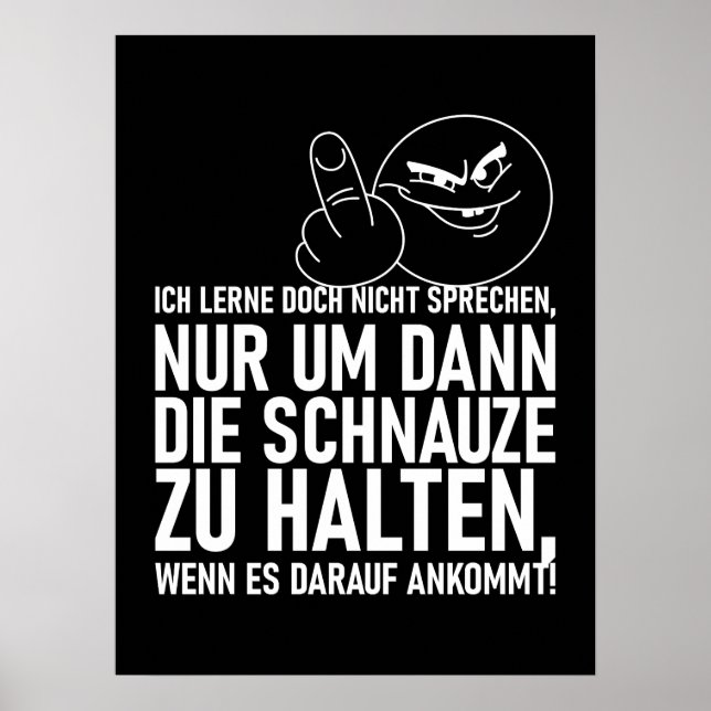 ICH LERNE DOCH NICHT SPRECHEN POSTER (Front)