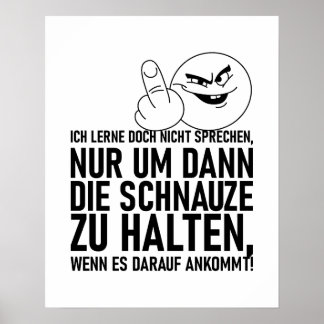 ICH LERNE DOCH NICHT SPRECHEN POSTER