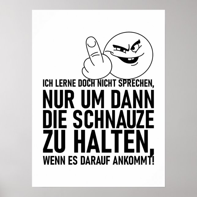 ICH LERNE DOCH NICHT SPRECHEN POSTER (Front)