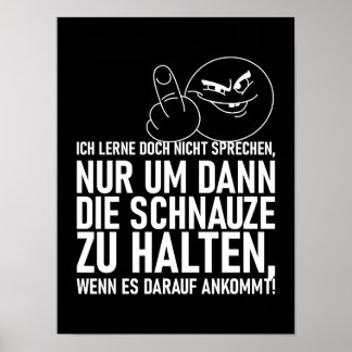 ICH LERNE DOCH NICHT SPRECHEN POSTER