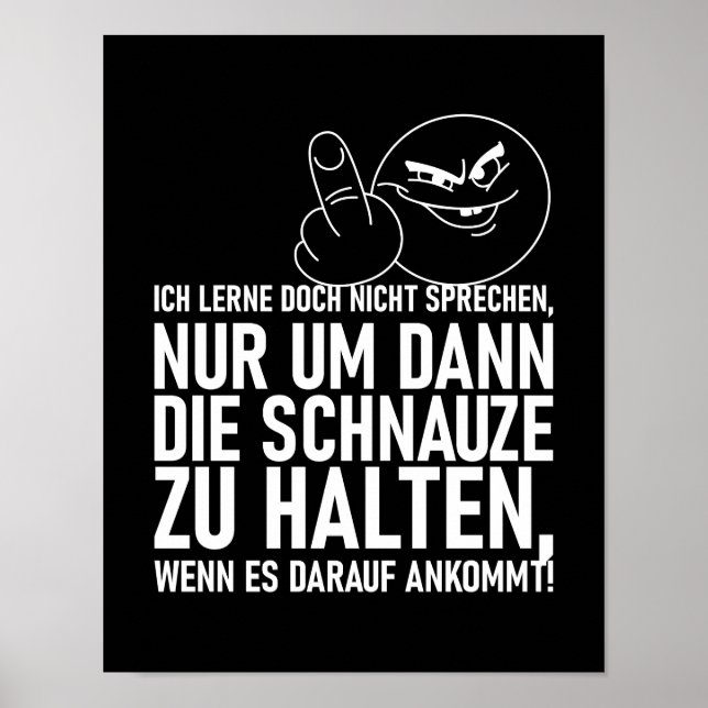 ICH LERNE DOCH NICHT SPRECHEN POSTER (Front)