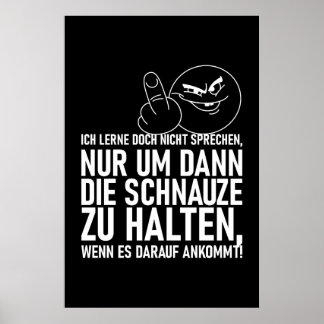 ICH LERNE DOCH NICHT SPRECHEN POSTER