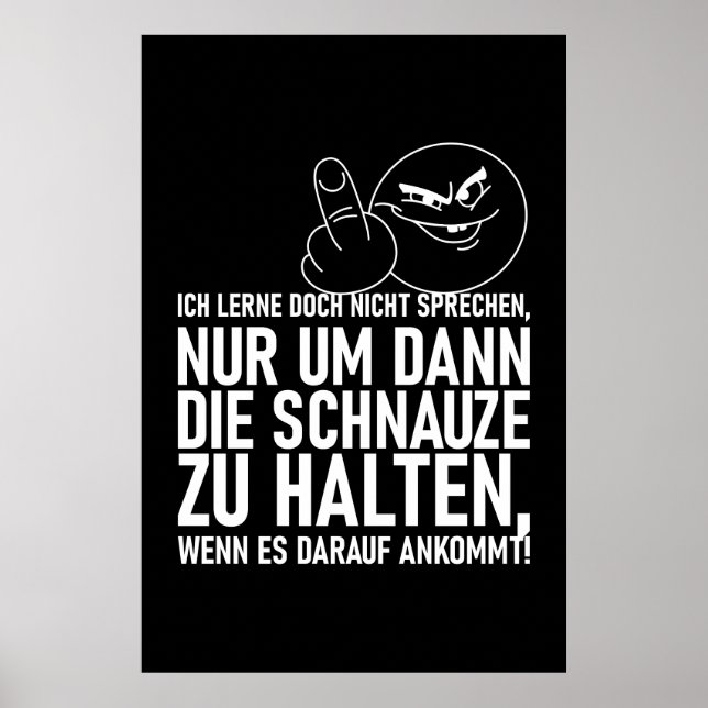 ICH LERNE DOCH NICHT SPRECHEN POSTER (Front)