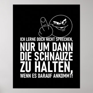 ICH LERNE DOCH NICHT SPRECHEN POSTER