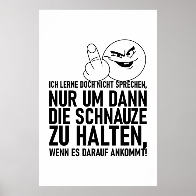 ICH LERNE DOCH NICHT SPRECHEN POSTER (Front)