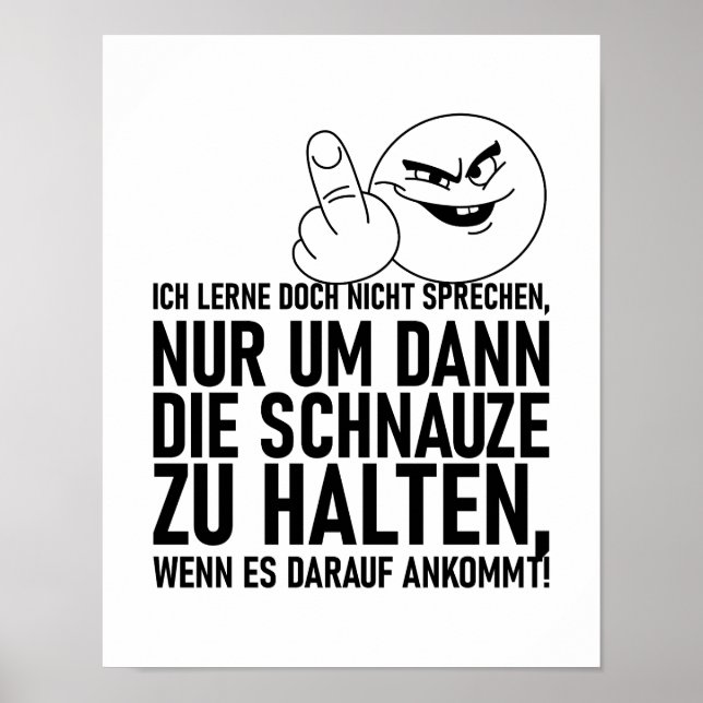 ICH LERNE DOCH NICHT SPRECHEN POSTER (Front)